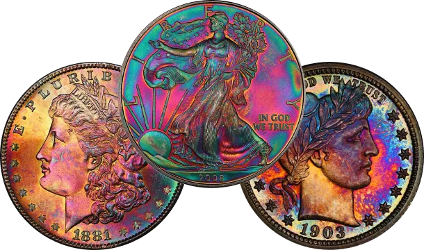 Rainbow Toned Coins