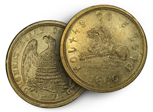 Indian Gold Background Coins