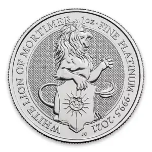 2021 Britain 1 oz Platinum Queen's Beasts The Lion of Mortimer (2)