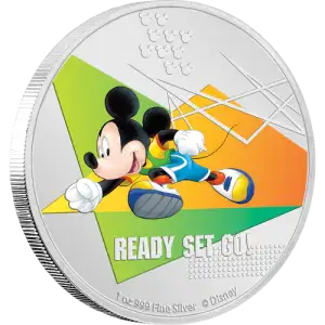 Disney Mickey Mouse - 2020 1oz Ready Set Go! Silver Coin (2)