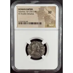 Roman Empire AD 254-268 BI Double-Denarius Salonina
