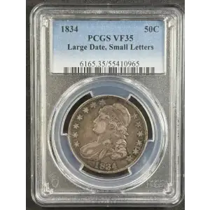 1834 50C Large Date, Small Letters